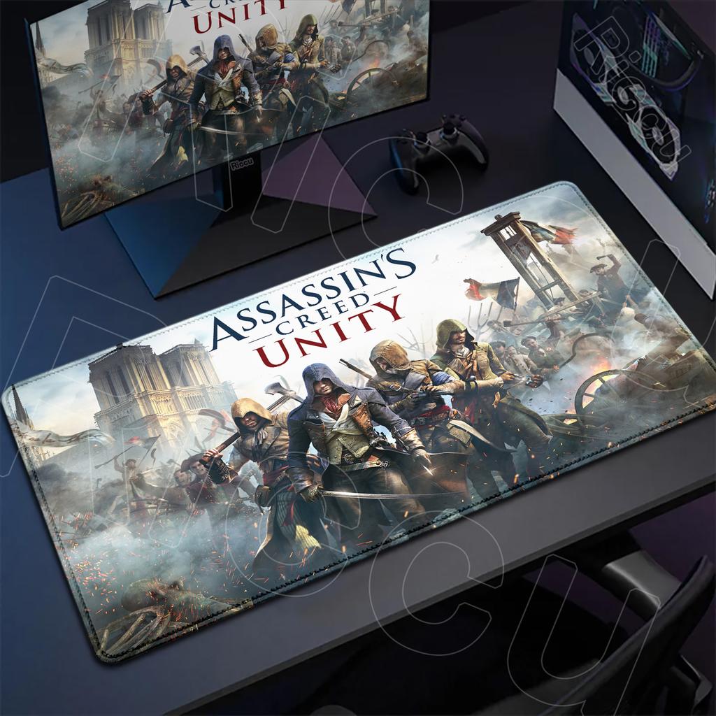 Großes Laptop Gaming Rutschfestes Erweitertes Mauspadd XXL A-Assassin S -Creed E-Sport Geschwindigkeits Tastatur Teppich Student Schreiben Weiches Polster