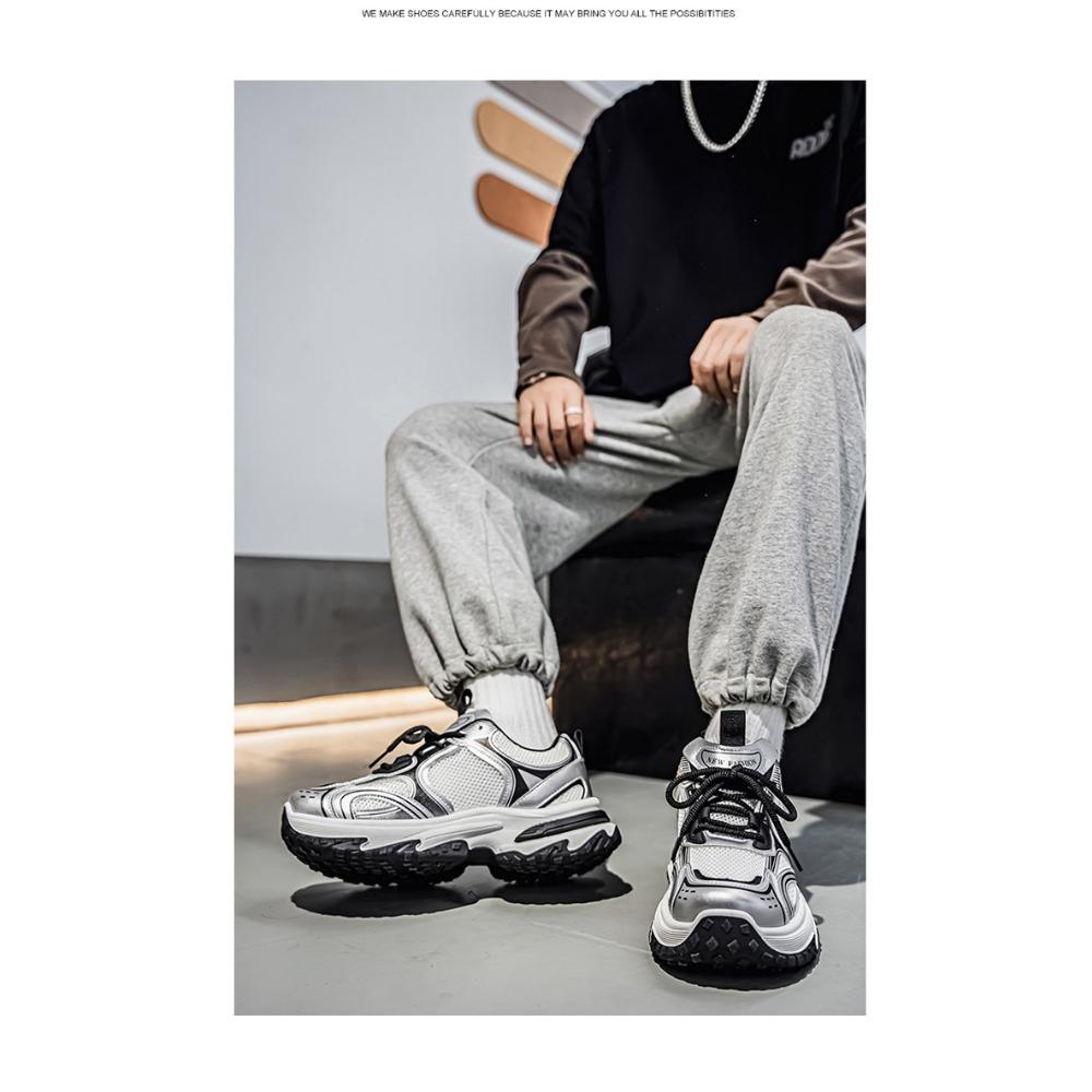 Casual Sports Shoes - Loose Sports Style Lace Up Low Top Shoes, for Outdoor Activities, Hiking, Skateboarding,Plus Size Fashionable Sports Shoes