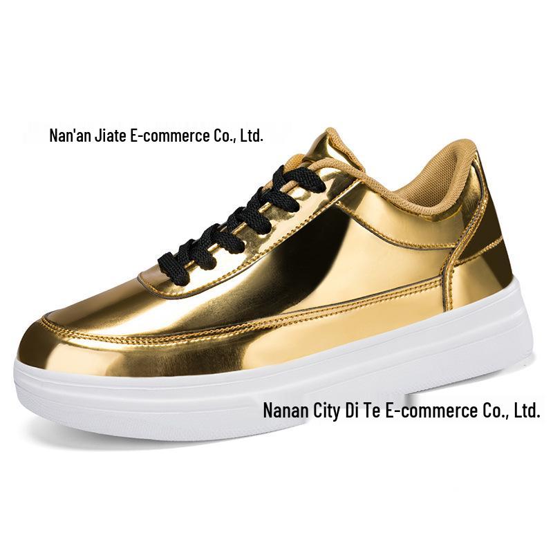 Autumn Plus Size Men s Patent Leather Casual Sports Shoes with Thick Soles 41