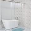 Eco-friendly 5G Thickened PEVA Transparent Shower Curtain with Magnets and Rings, Waterproof Bathroom Partition.