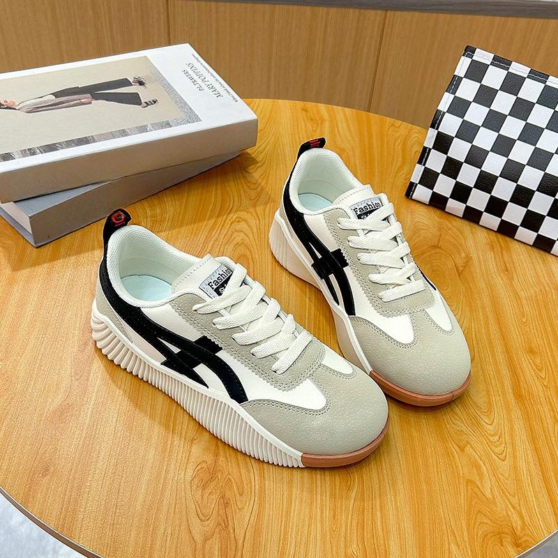 Atmungsaktive Damenschuhe, Niedrig geschnittene Freizeitschuhe, Board-Schuhe, Dicksohlige Schwammschuhe