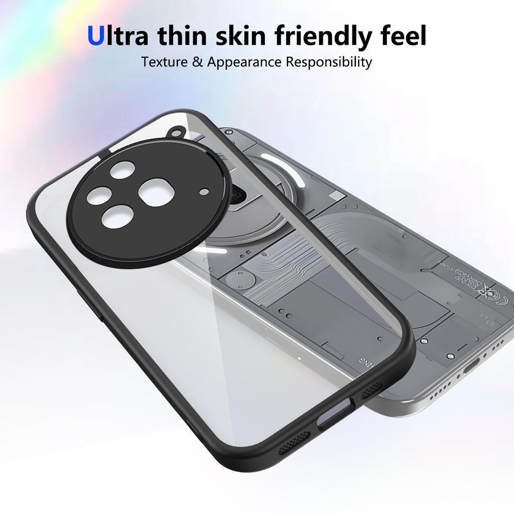 Nothing Phone 3A Pro Case Air Cushion Shockproof Silicone Bumper Clear Matte Back Cover Hard Phone Case for Nothing Phone 3A Pro
