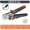 Ferrule Sleeves Terminal Crimping Tools Mini Electrical Pliers HSC8 6-4/6-6(0.25-10mm²/0.25-6mm²) Wire Connection Repair Clamp