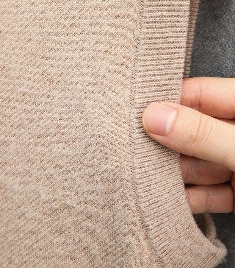 Men's V-neck Wool Vest: Thick Autumn/Winter Sweater for All Ages