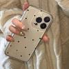 Simple Black Small Dot Transparent Phone Case For iPhone 17 Air 16E 16 14 13 11 15 Pro Max XS XR X 8 7 Plus SE 15Pro 16Pro Cover