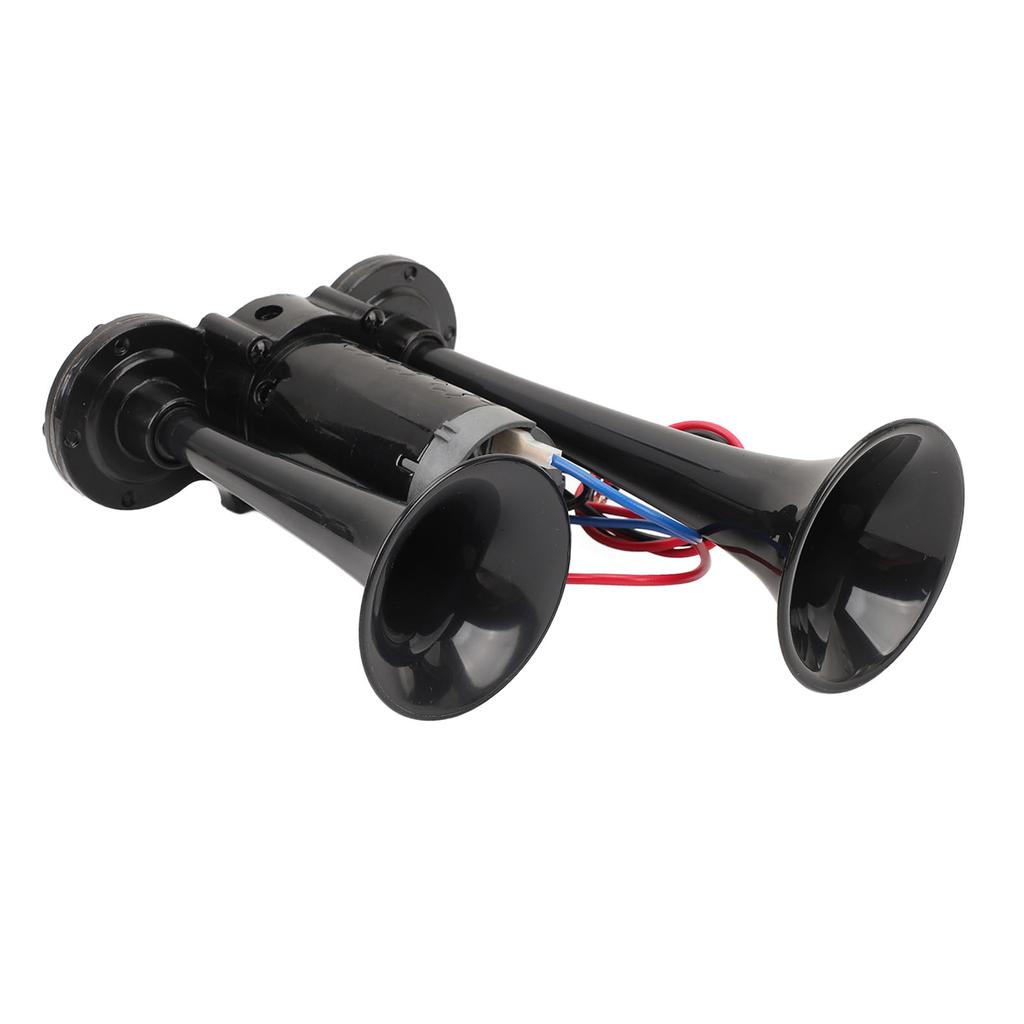 DC24V 130dB Dual Trumpet Horn Loud Sound Sturdy Easy Installation Dual Trumpet Air Horn for Truck Car Train Van Yacht