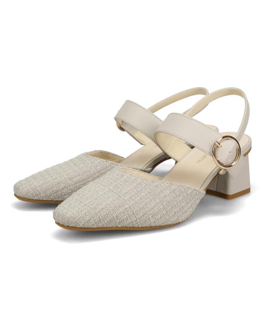 Pumps with Wide Chunky Square Comfortable To Walk Flattering Stable and Easy To Wear Strap, Belt, Heel, Tweed, Toe, In, Fit, (61122)
