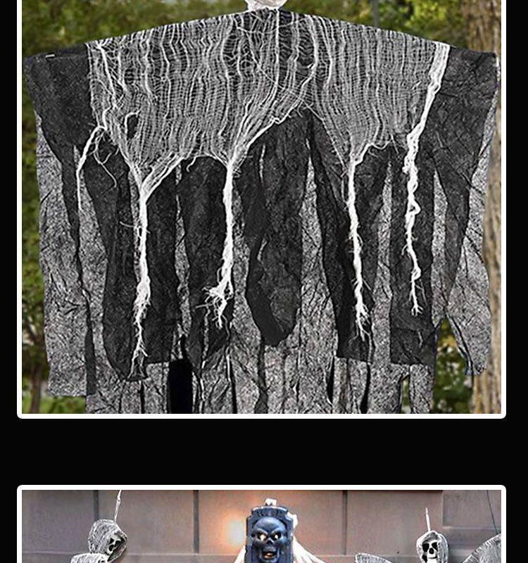 Halloweenské lebky gázové duchové závěsné ozdoby pro dekoraci strašidelného domu