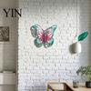 Waterproof Metal Wall Ornaments Butterfly Decorations, Garden Art Sculpture, Decorative Pieces Weatherproof Hanging Decor for Patio Fence Home
