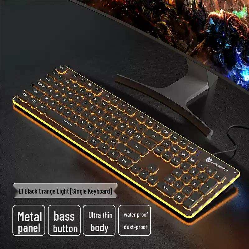 Silent Wireless Wolf Path Keyboard & Mouse Set for Office & Gaming