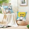 Fluffy MmofusandS Cushion Cover Breathable and skinfriendly linen pillowcase square removable and washable cushion