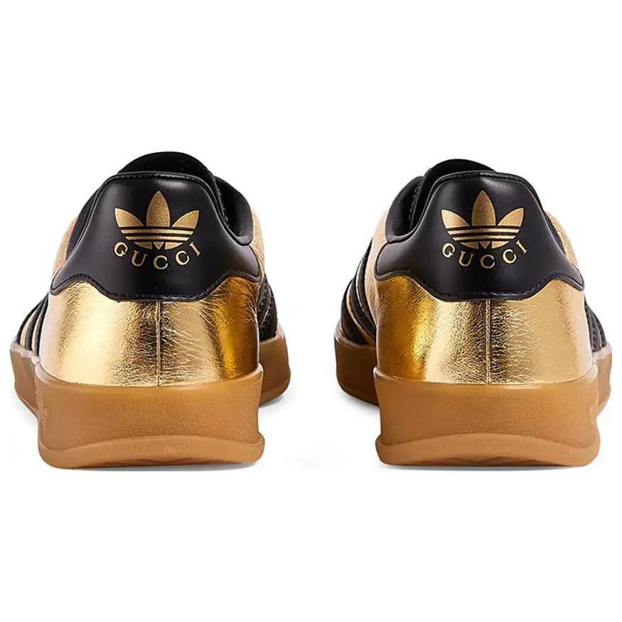 Adidas Leather Low-Top Lace-Up Training Shoes Women Sneakers Gold 707861 AAA2M 8043