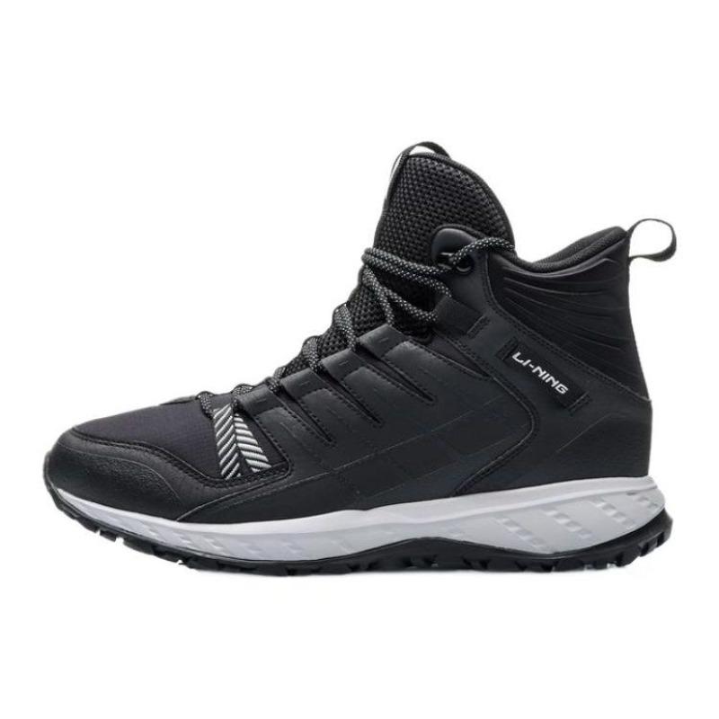 Li-Ning Mens High Top Running Shoes Standard Black Cushion Anti Slip ARHP215-2 41