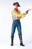 SCLYX Men's Cowboy Cosplay Costume with Hat and Bust, Adult Woody Costume, Top and Bottom Set, Toy Story, Halloween, EventParty Costume, #21185