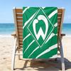 Green Bremen Emblem Beach Towel - Soft, Absorbent Microfiber, Lightweight, Ideal for The Beach, Parties, Travel, Camping fan gifts