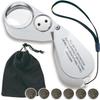 Phoenix Jewelry Loupe for Gem Appraisals with LED Light Magnifying Glass [40x Magnification] <45-Day Warranty>