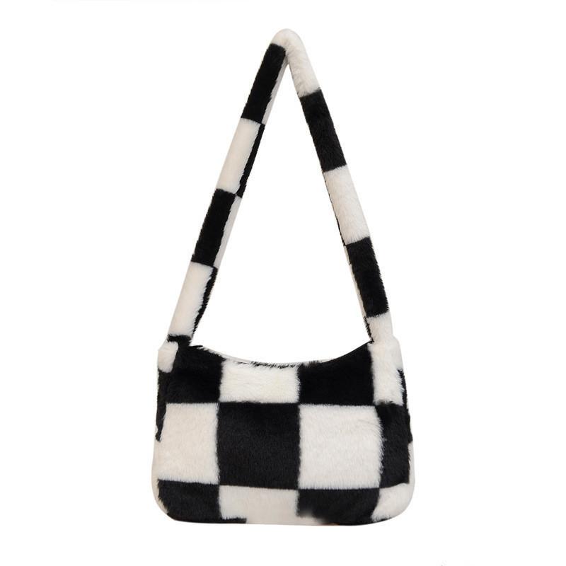 Adorable Plush Crossbody Bag Cute Bear Design Soft And Sweet Korean Style