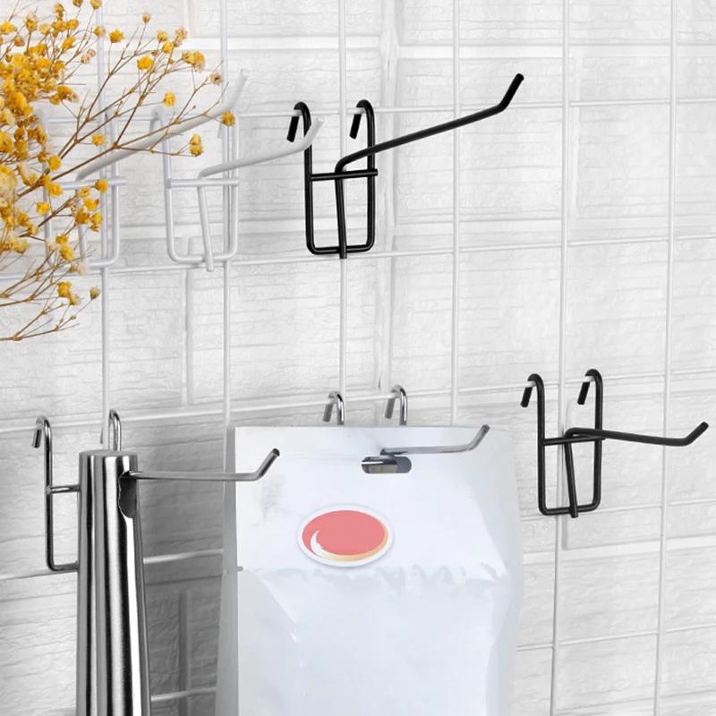 10 STÜCKE Gitterhaken Regalhaken Zubehör Haken Gitterwandhaken Supermarkt Kiosk Besenhalter Wandmontage