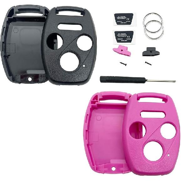 Replacement Key Fob Shell Keyless Entry Remote Car Key Fob Cover Case Fits for Honda 2003-2012 Accord / 2006-2013 Civic EX / 2009-2015 Pilot