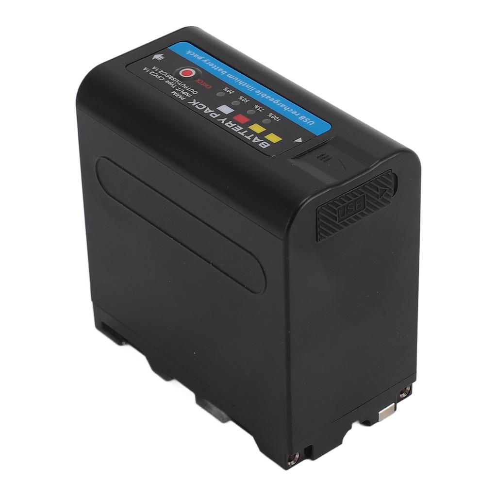 7.2V 7800mAh Camera Battery Replacement with USB Type C Port for NP F980 CCCD TR1 CCD TR200 CCD