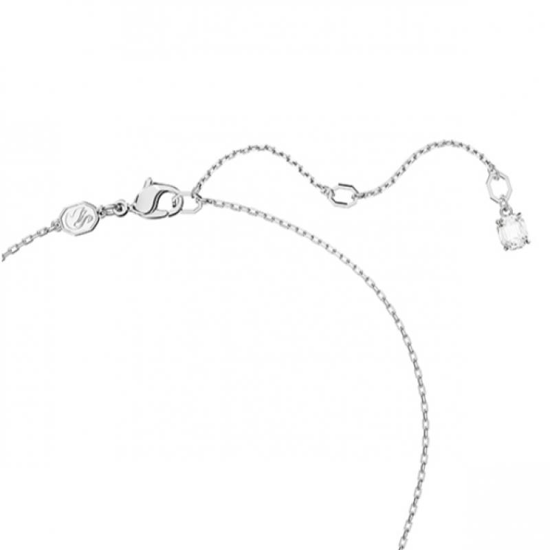 Swarovski Rhodium Interlocking Loop Necklace 5670251