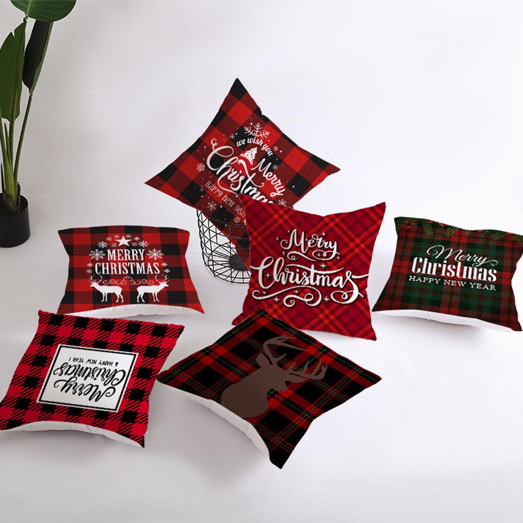 Christmas Pillowcase Xmas Wedding Decoration Pillow Case Home Sofa Car Living Room Bedroom Cushion Cover for Teens Adults