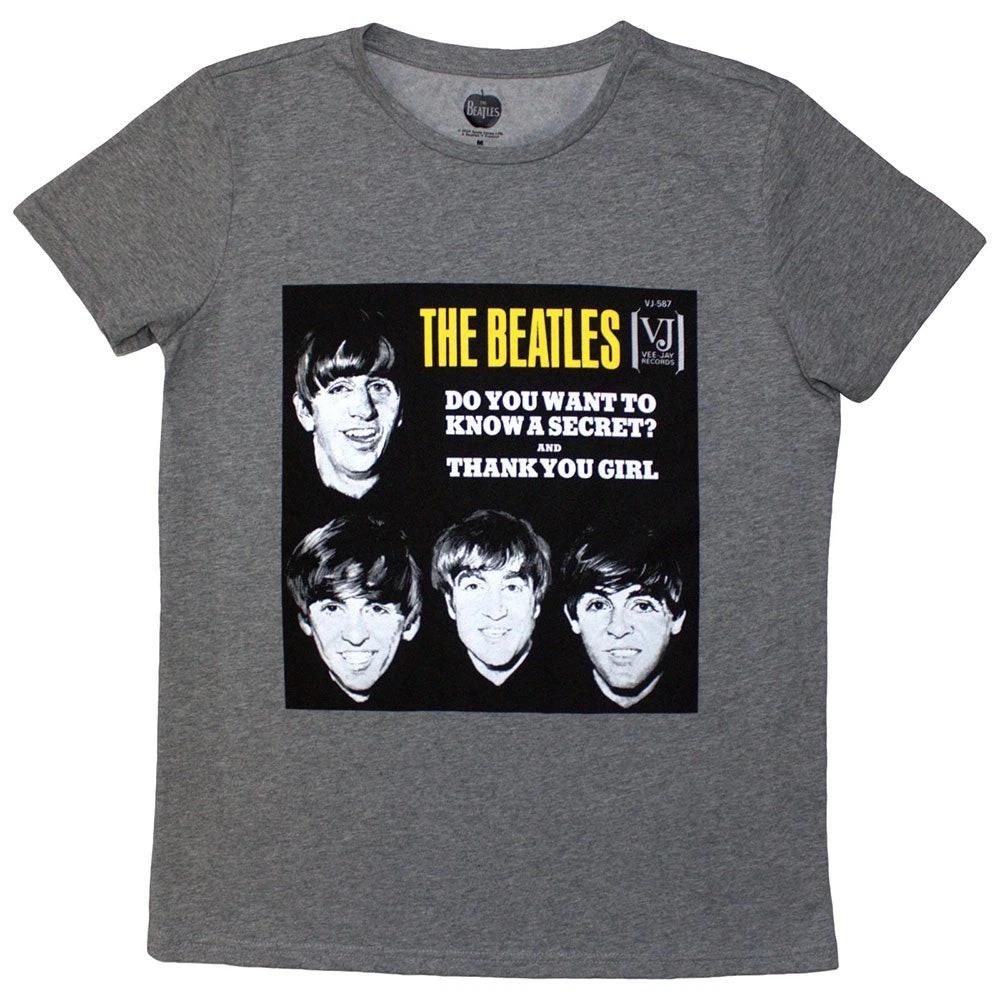 

The Beatles Ladies Slim Fit T-Shirt: VJ Secret Sleeve OFFICIAL NEW S