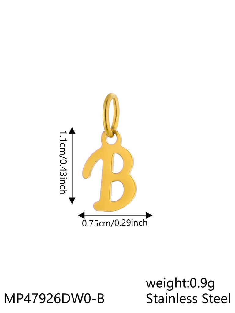 CARLIDANA INS New Fashion Initial Charm Stainless Steel 18K Gold Plated Letter Pendant Alphabet Necklace for DIY Jewelry