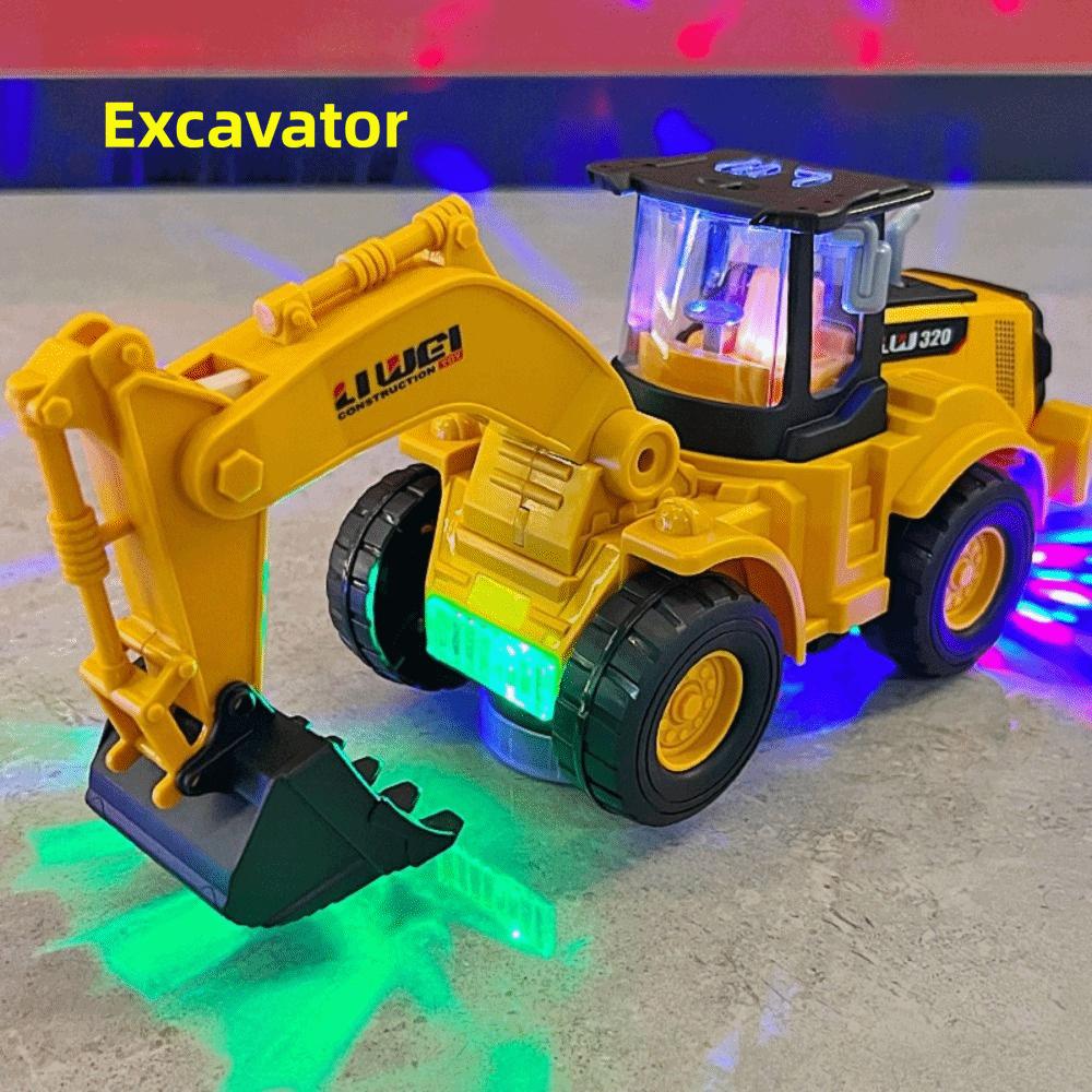 Colorful Music Electric Bulldozer Toy Universal Wheels Engineering Vehicle Toy  Kids Birthday Gifts