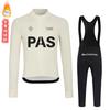 Mens Cycling Thermal Long Sleeve Jersey Bib Pants Set Breathable Warm Fleece Winter Bike Outfit