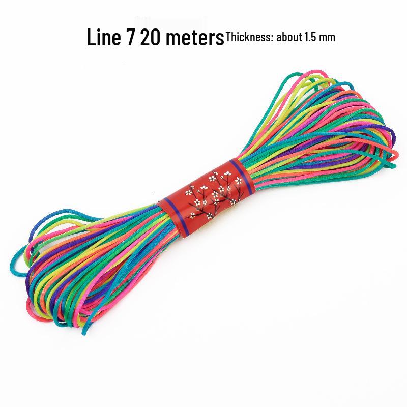 Handmade Colorful Chinese Knot Rope for DIY Weaving and Braiding Colorful Rope