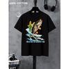European Sizes Boys' Cotton T-shirt Fishing Fish Leaping Water Tree , Ideal for Outdoor Activities, Soft Knitted Top, Comfortable And Breathable