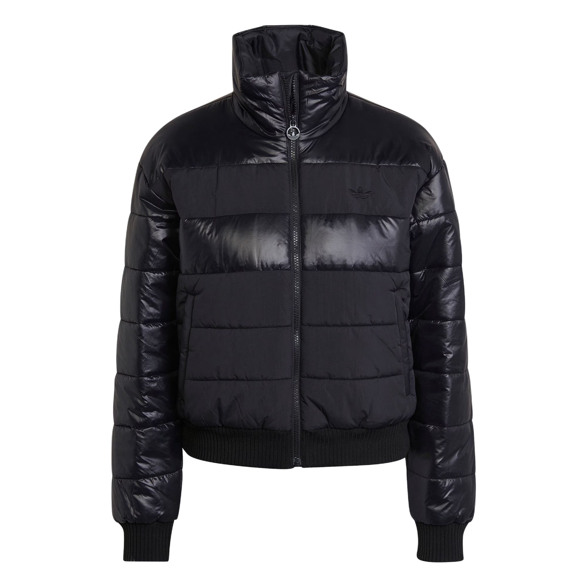 adidas Originals Women s BLOCKED Short Puffer Jacket Black HK5247 XS