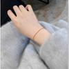 Women's Pure Silver Red Rope Bracelet - Niche Design, Handwoven New Year Jewelry