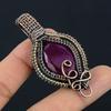 Ruby Pendant Gemstone Jewelry, 999 Copper Wire Wrapped Handmade Pendant, Latest Design Jewelry