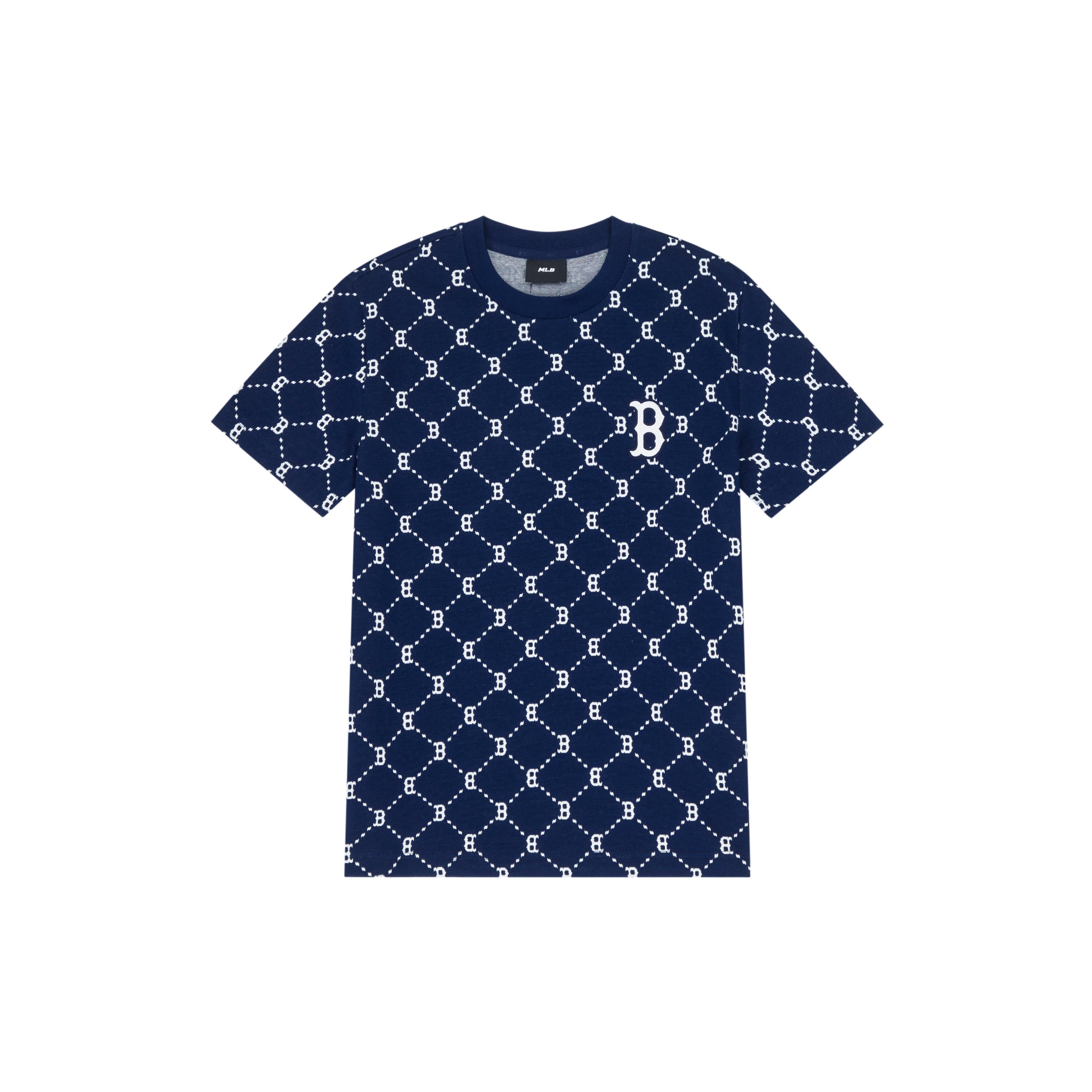 MLB MONOGRAM T Shirt Unisex Navy Blue 3ATSM0143-43NYS L