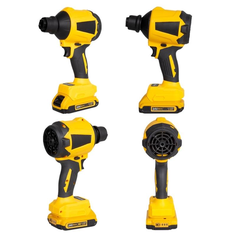 Portable Cordless Dust Blower 450W 21000RPM Electric Handheld Leaf Blower Air Duster Tool with Multiple Attachments