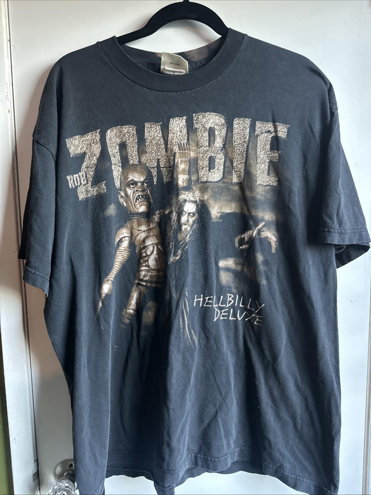 Vintage XL Rob Zombie Tour T Shirt 1998 Hellbilly Deluxe Tour Winterland Unisex T-Shirt XL