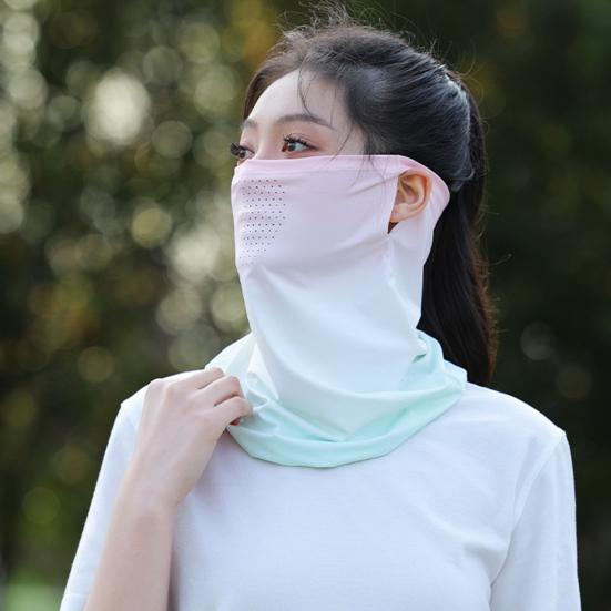 Ice Silk Sunscreen Face Sun Protection Face Guard Breathable Holes Protector Neck Clavicle