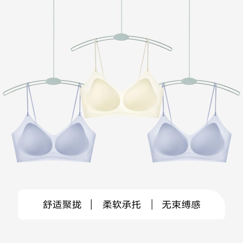 Customized Herbal First Color Underwear Fragrance New Ultra-thin Cool Thin Shoulder Straps Small Chest Gathering Seamless Bra Cover
