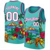 Hawaiiansk Stil Herrlinne Personalisering Anpassa Namn Ärmlös Skjorta Utomhus Basket Sportväst Sommar Gymmet T-shirt