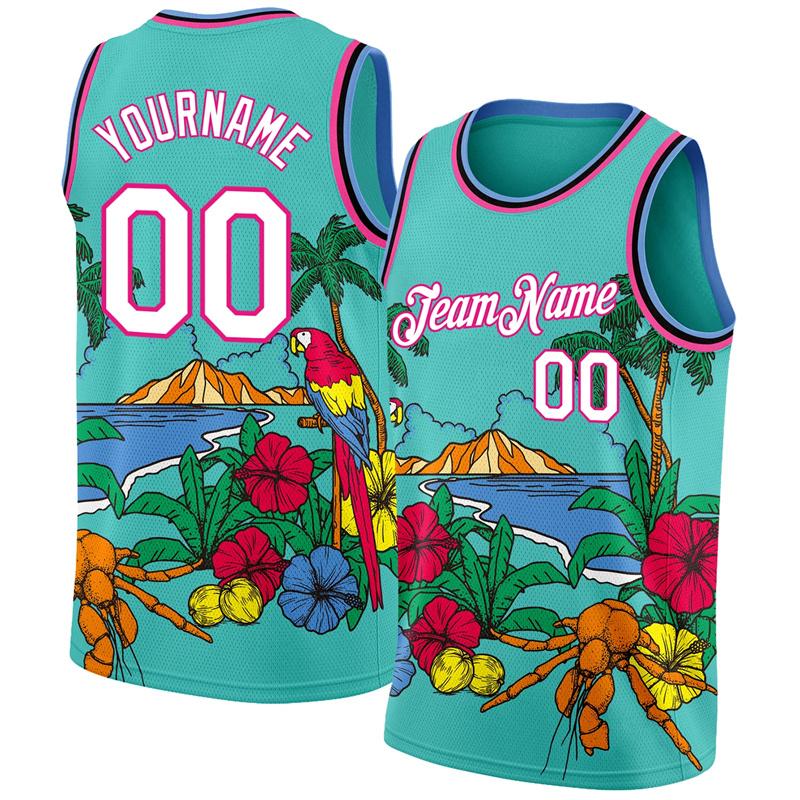 Hawaiian Style Men's Tank Top Personalization Customize Name Sleeveless Shirts Outdoor Basketball Sports Vest Summer Gym T-shirt