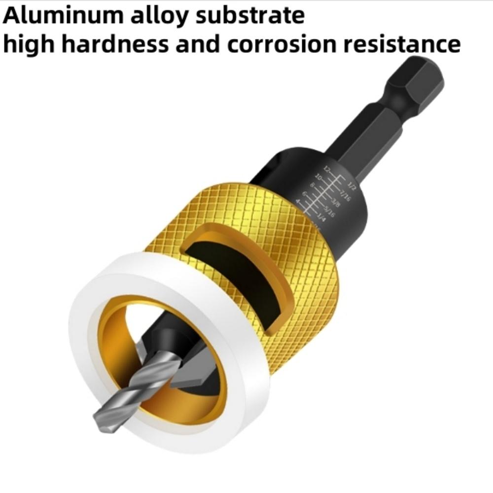 Countersunk Set with Limiter Countersunk Drill Tool Drilling Countersunk Head Taper Drill Bit Woodworking Ladder Drill Kit Tools