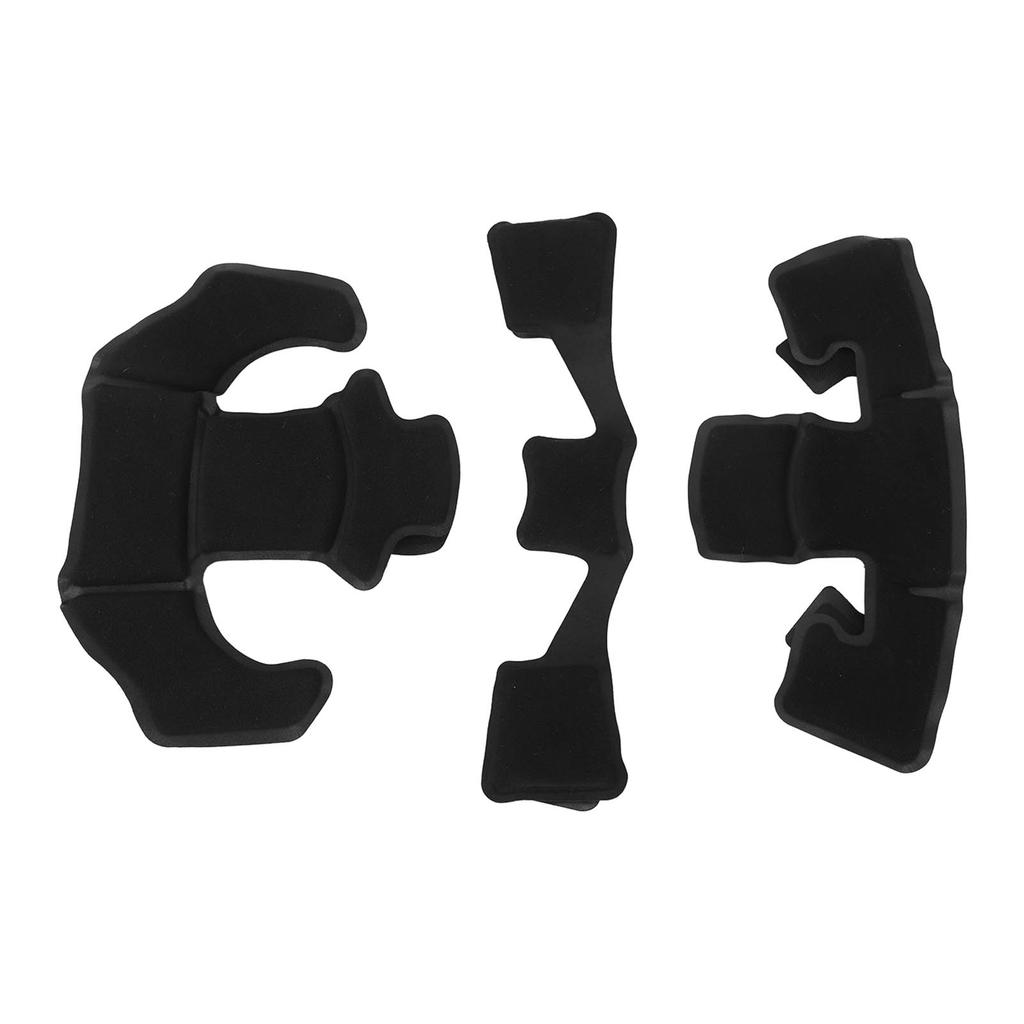 3PCS Memory Foam Pad Protective Sponge Lining Helmet Padding Kit for Universal Motorcycle Scooter Bike Cycling Helmet Black
