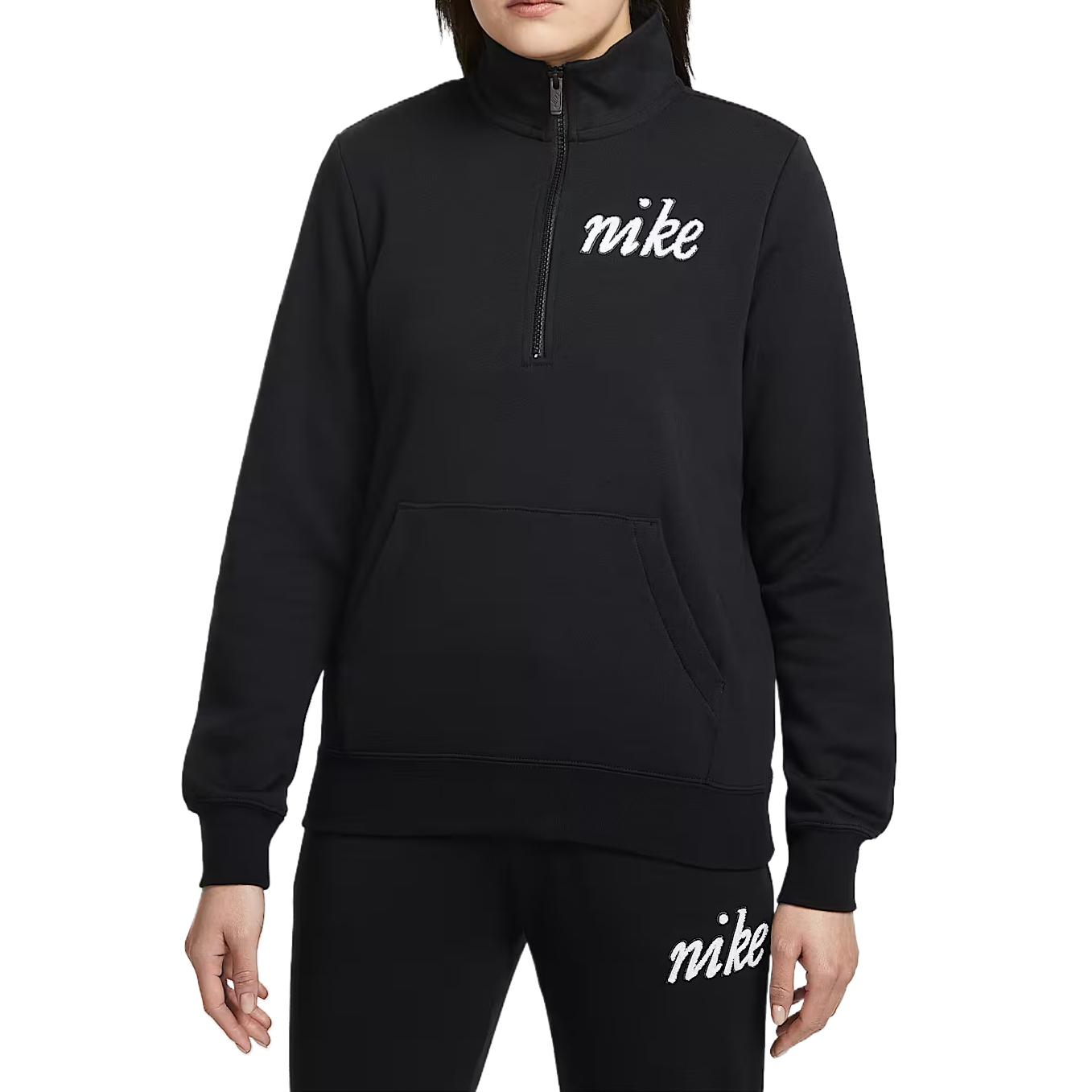 Nike Sportswear Club Fleece Quarter-Zip Sweatshirt Women tops IQ3722-010 M