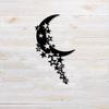 Celestial Metal Wall Art Moon and Stars Sculpture for Bedroom Living Room Romantic Gift for Couples Stargazers