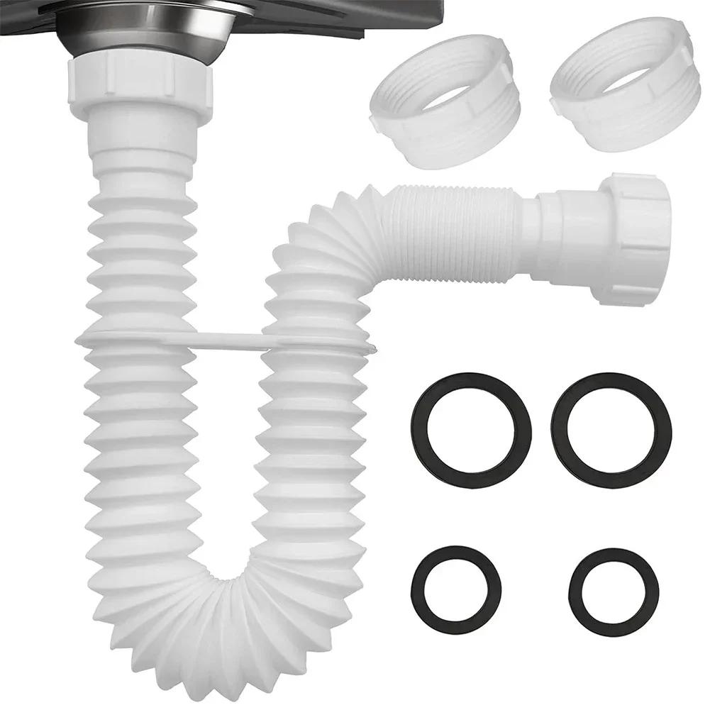 Flexible Drainage P-trap System Home Plumbing Adaptable Plumbing Solution Under Sink Solution Versatile Adapters