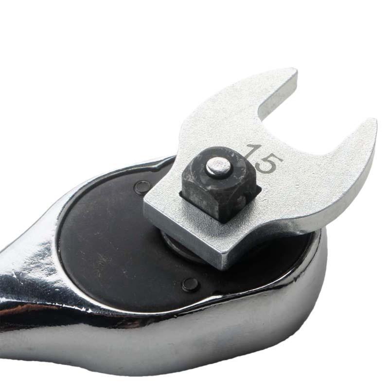 3/8Inch Drive Crowfoot Horn Wrench 10 To 22mm Metric Foot Open End Spanner for Torque Bullhorn Wrenches Keys Set 9/11 Pcs