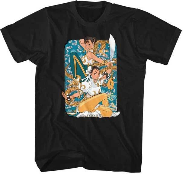 Street Fighter Capcom Video Game Dual Chun Lis Asian Card Men s T Shirt 2XL
