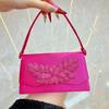 Retro dinner bag, simple personality, fashionable rhinestone clutch bag, diamond-encrusted high-end light luxury messenger bag